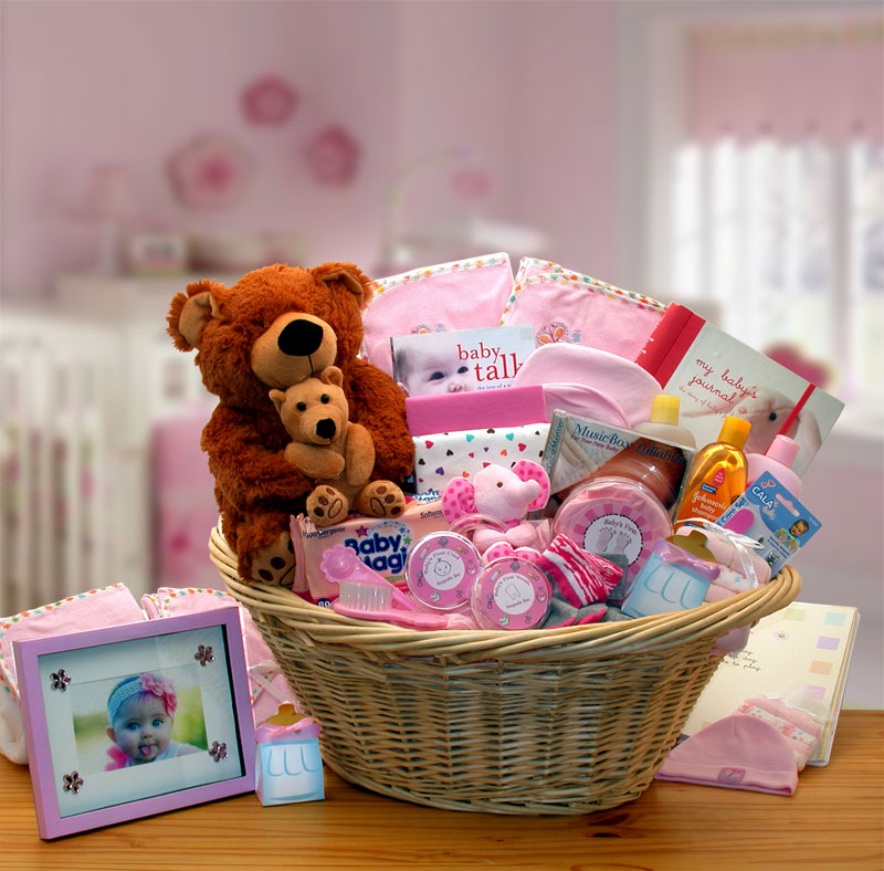 Deluxe Welcome Home Baby Girl Basket