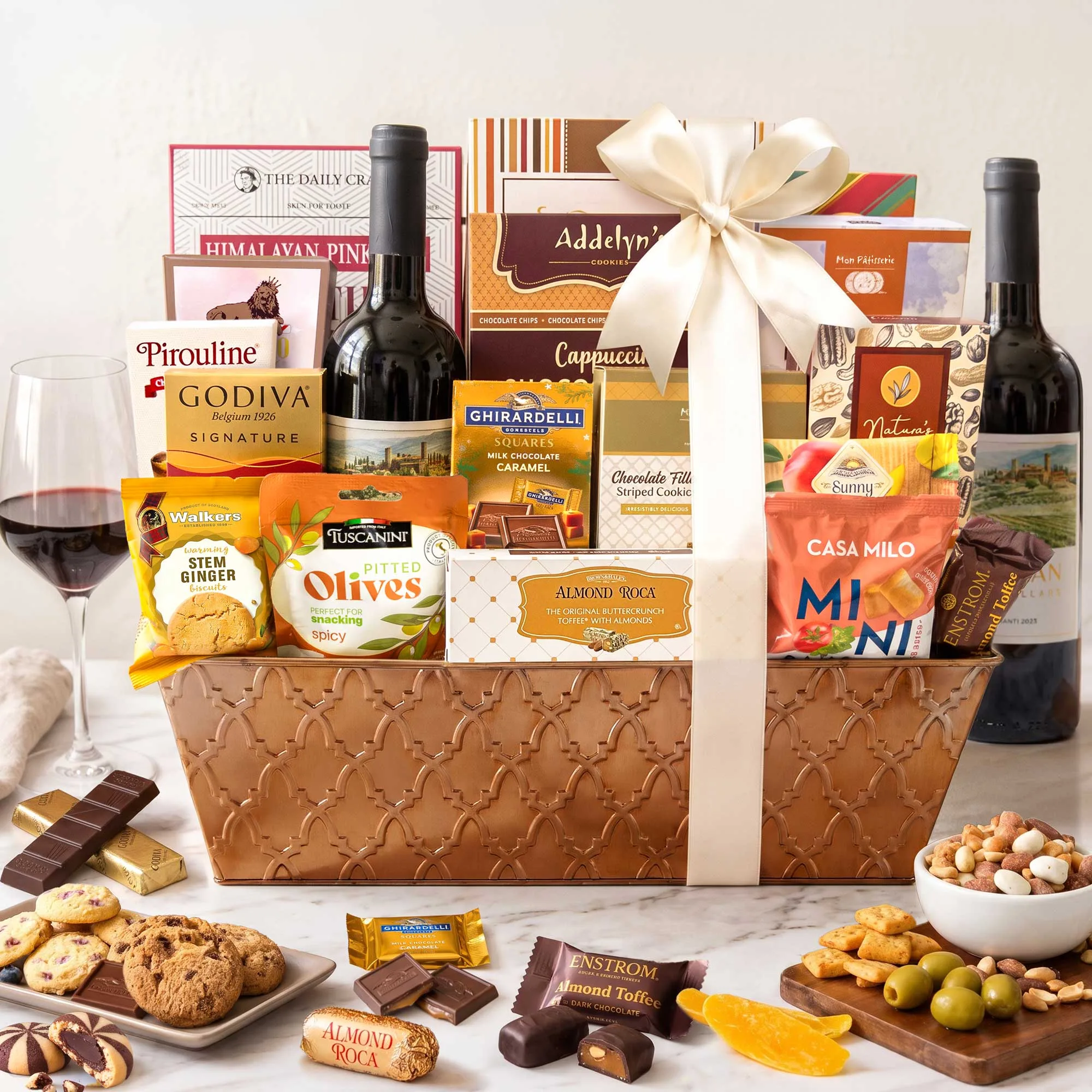 Deluxe Wine Gift Basket