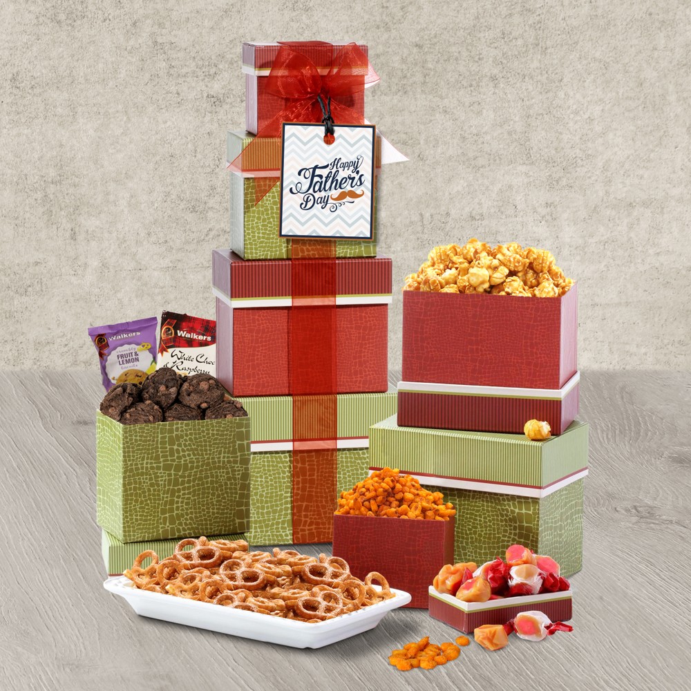 Fathers Day Celebration Gift Tower