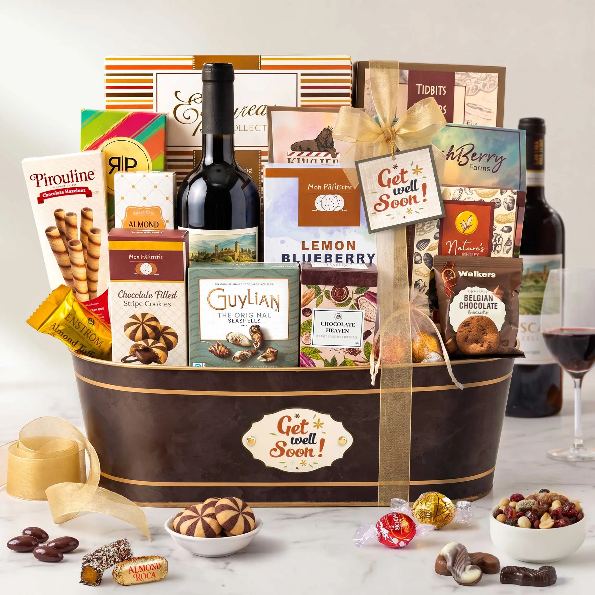 Get Well Signature Wine Gift Basket