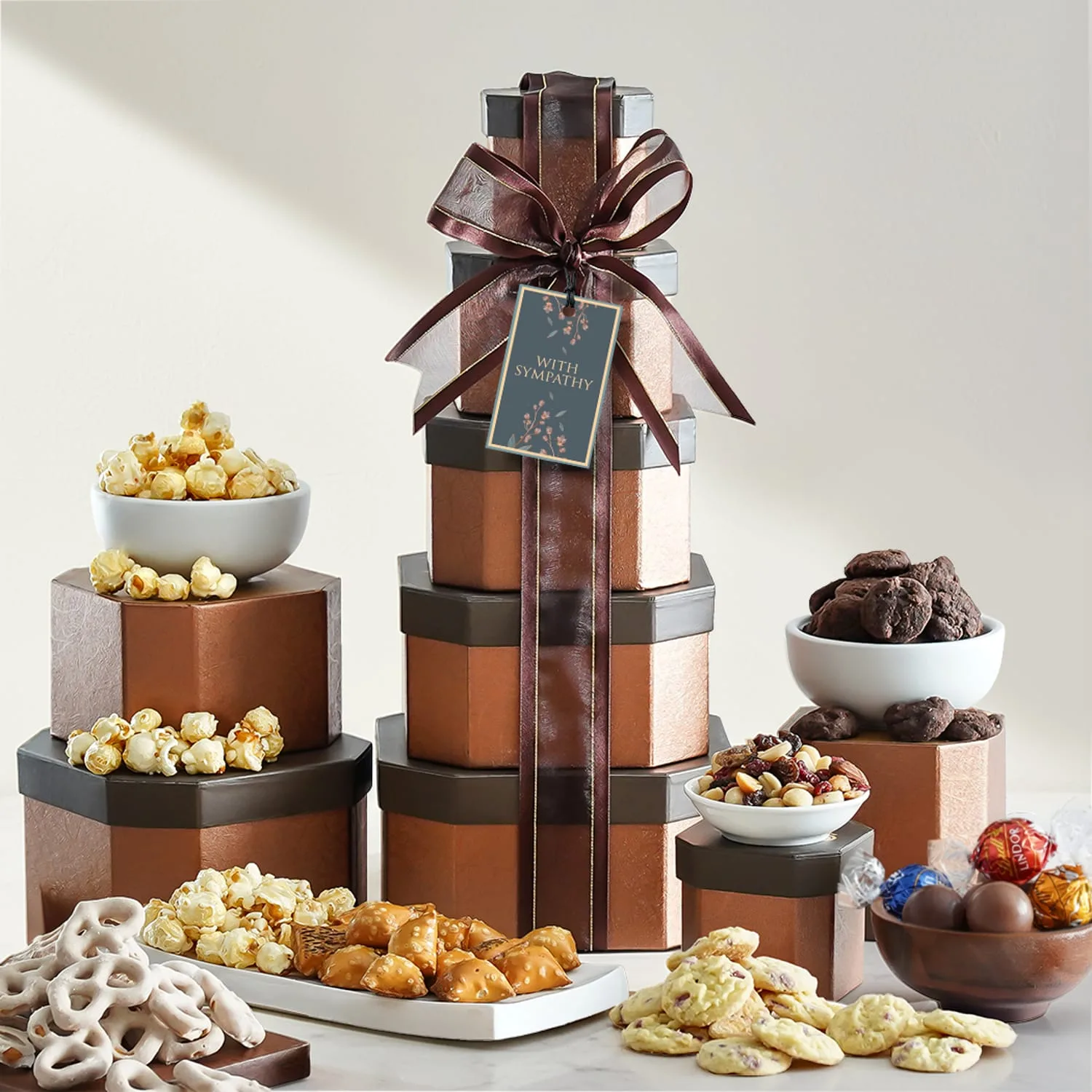 Gourmet Sympathy Gift Tower of Sweets