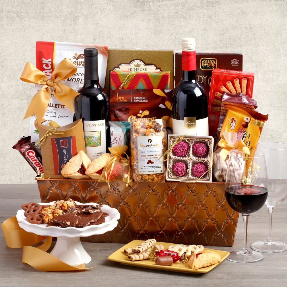 Grand Entrance Wine Gift Basket