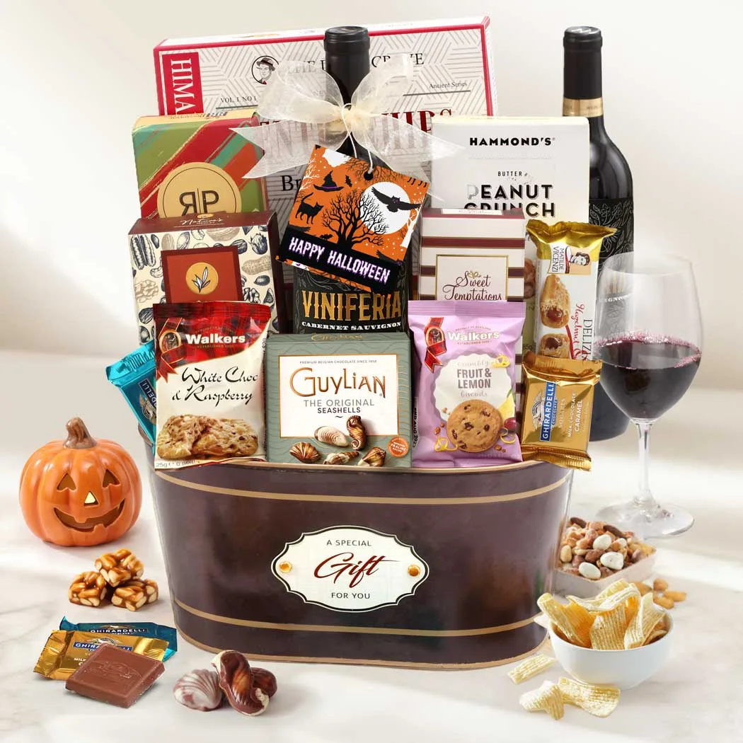 Halloween Wine Gift Basket