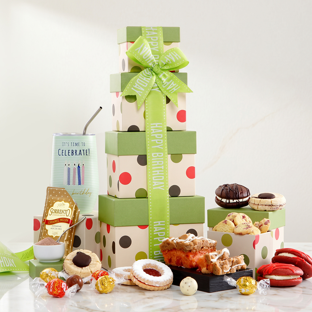 Happy Birthday Bakery Gift Tower