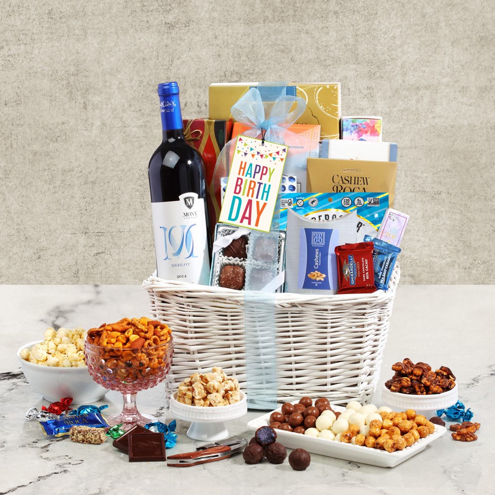 Happy Birthday Wine Basket