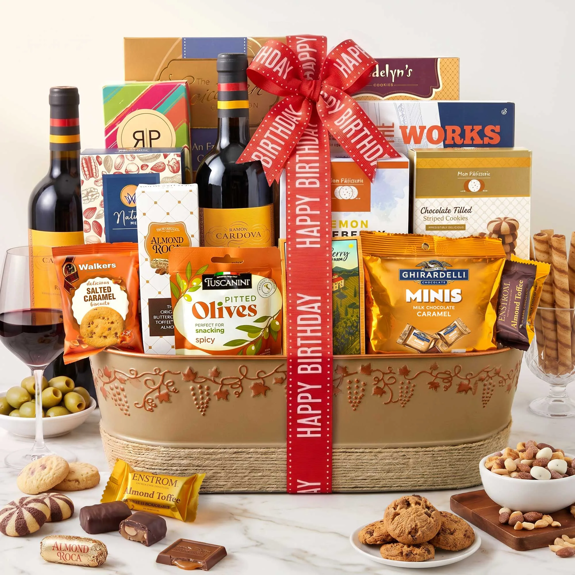 Happy Birthday Wine Delights Gift Basket