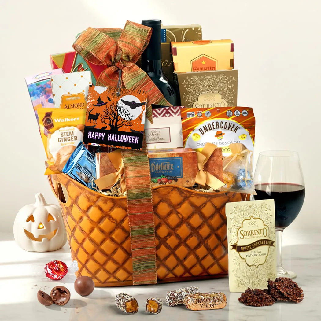 Happy Halloween Premium Wine Basket