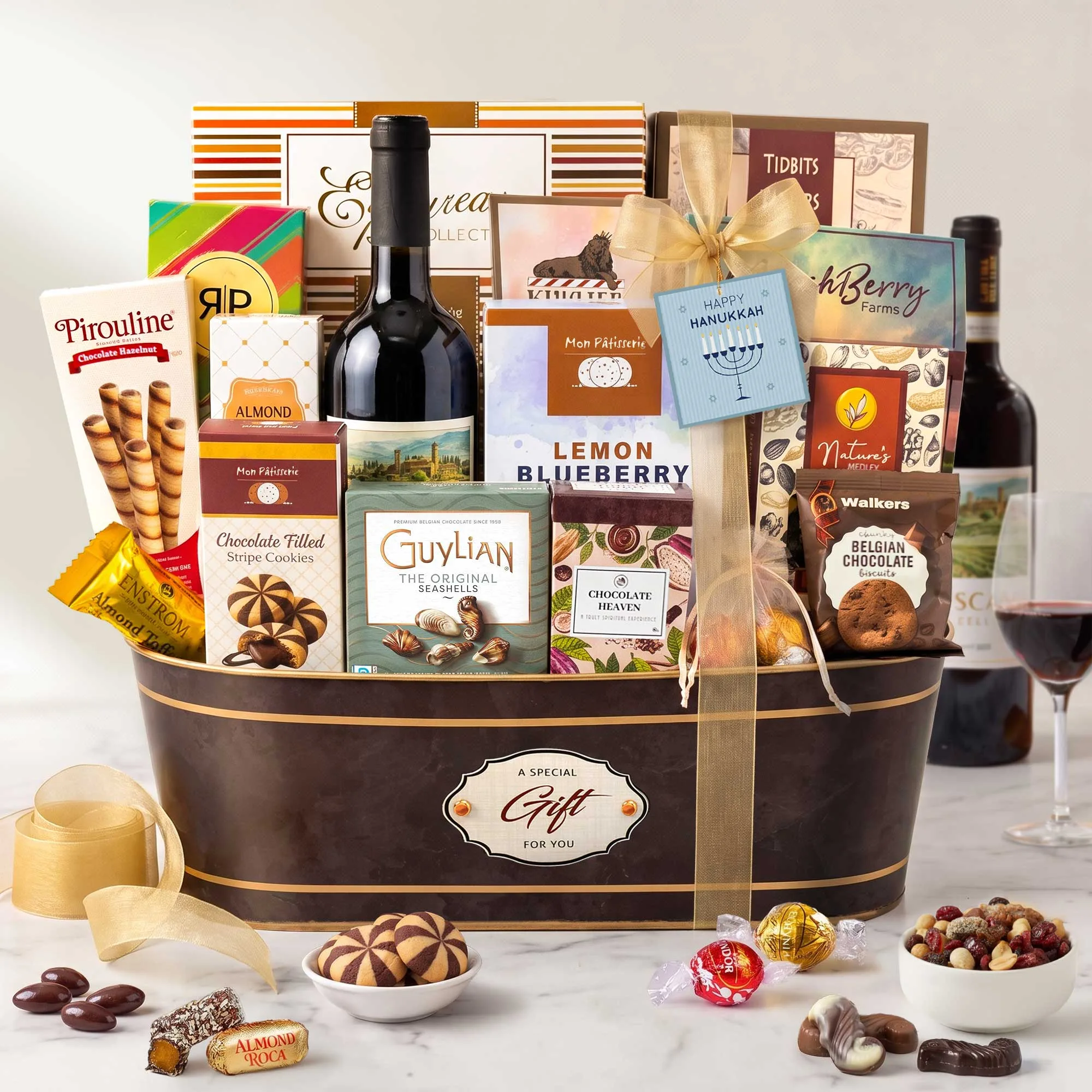 Happy Hanukkah Signature Wine Gift Basket