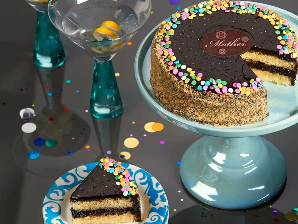 Golden Fudge Mothers Day Cake