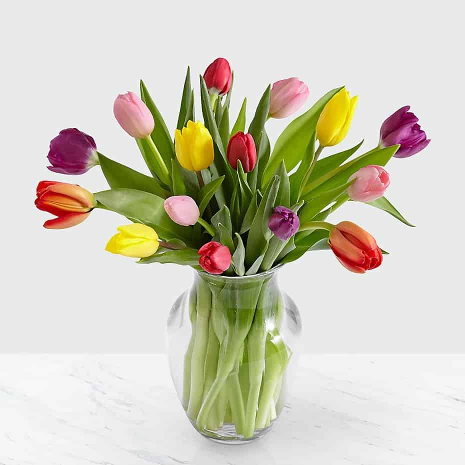Rush of Color Assorted Tulip Bouquet