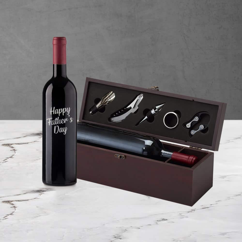 Fathers Day Engraved Wine Gift