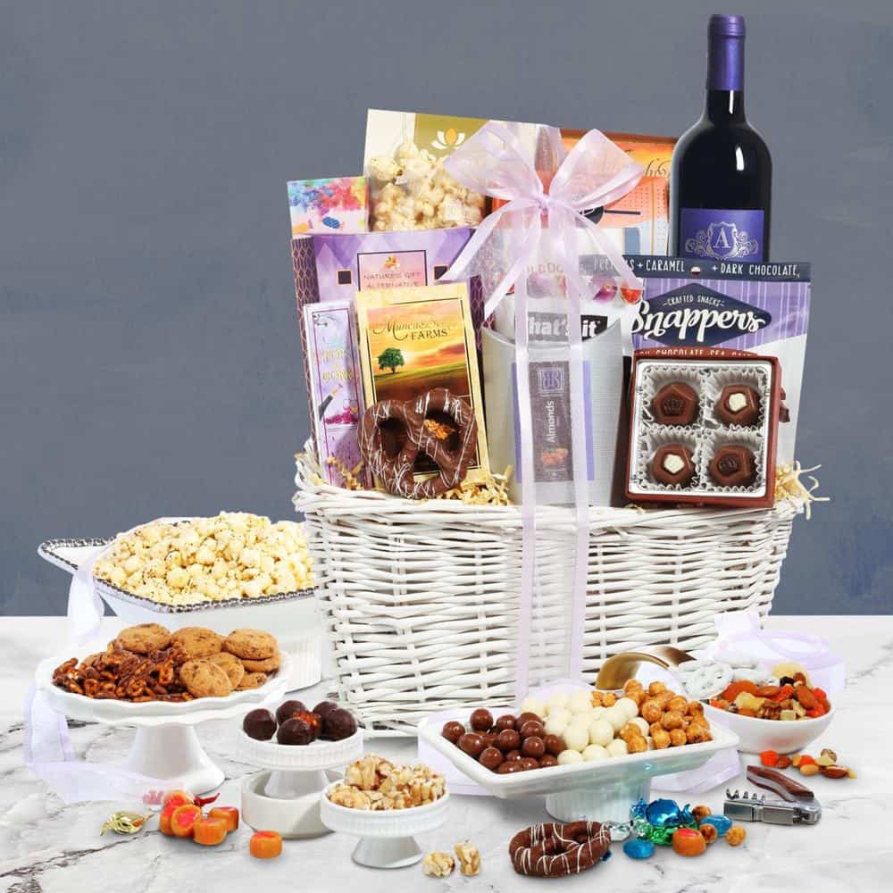 Classy Christmas Wine Gift Basket
