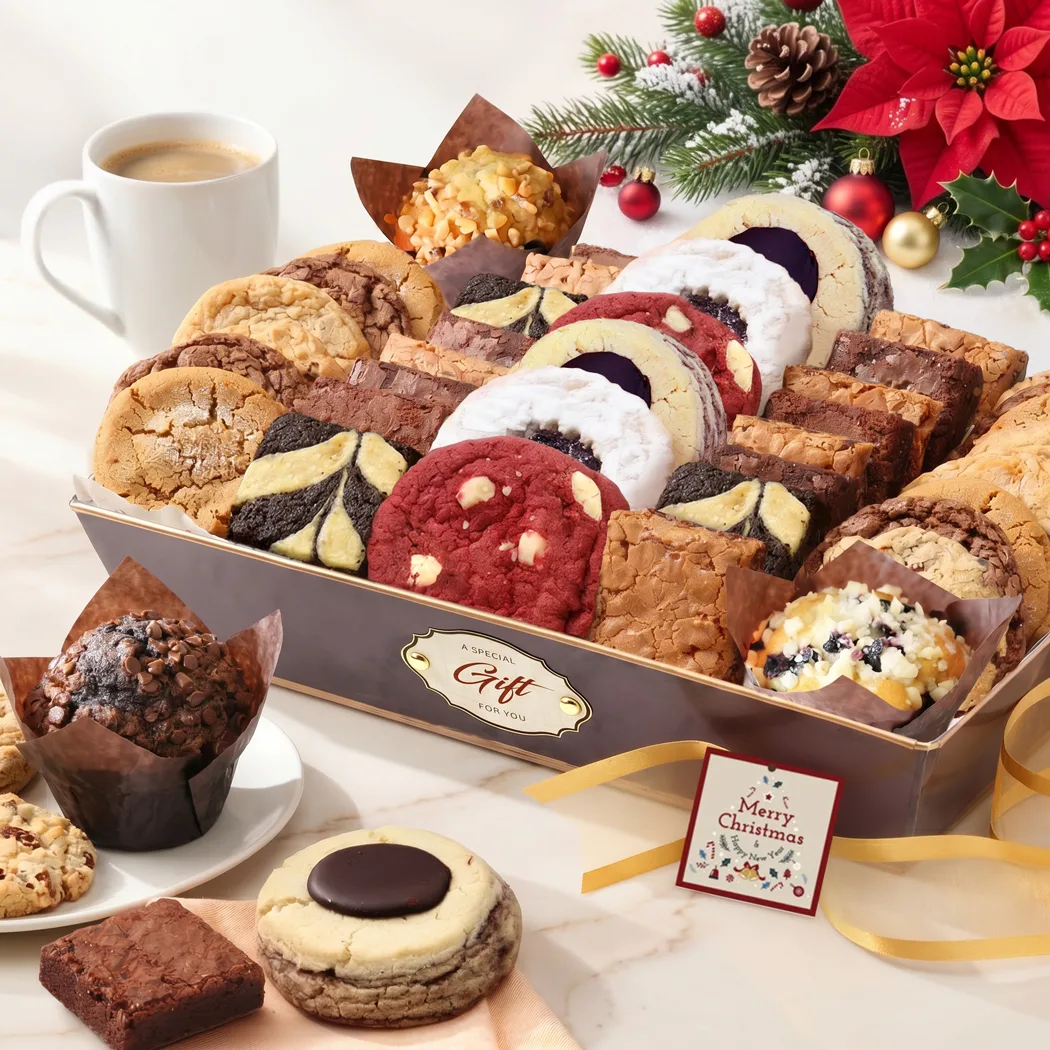 Merry Christmas Deluxe Bakery Gift Basket