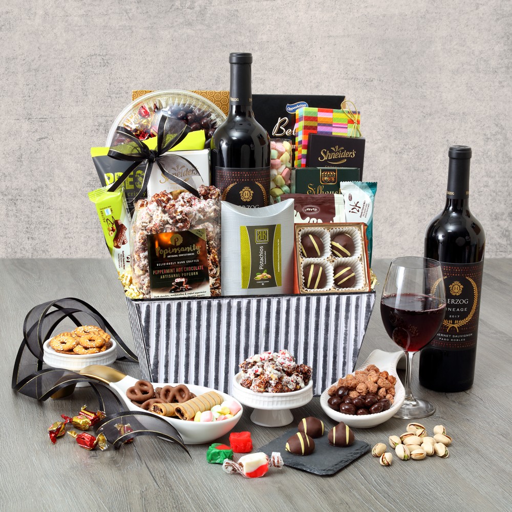 Midnight Madness Wine Gift Basket