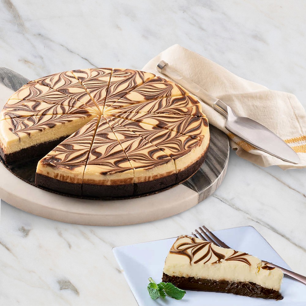 No Sugar Added Marble Chocolate Truffle Cheesecake