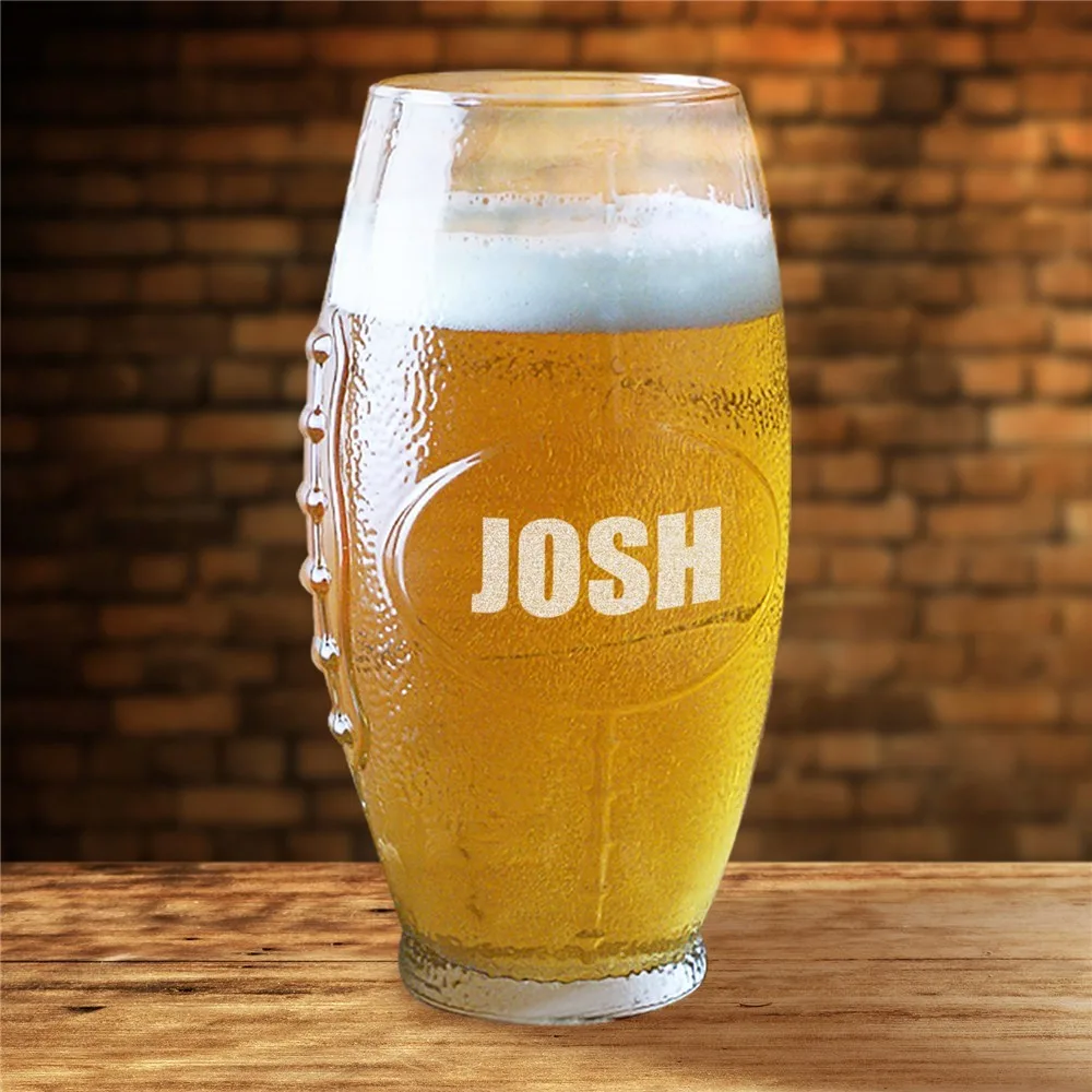 Personalized Football Glass