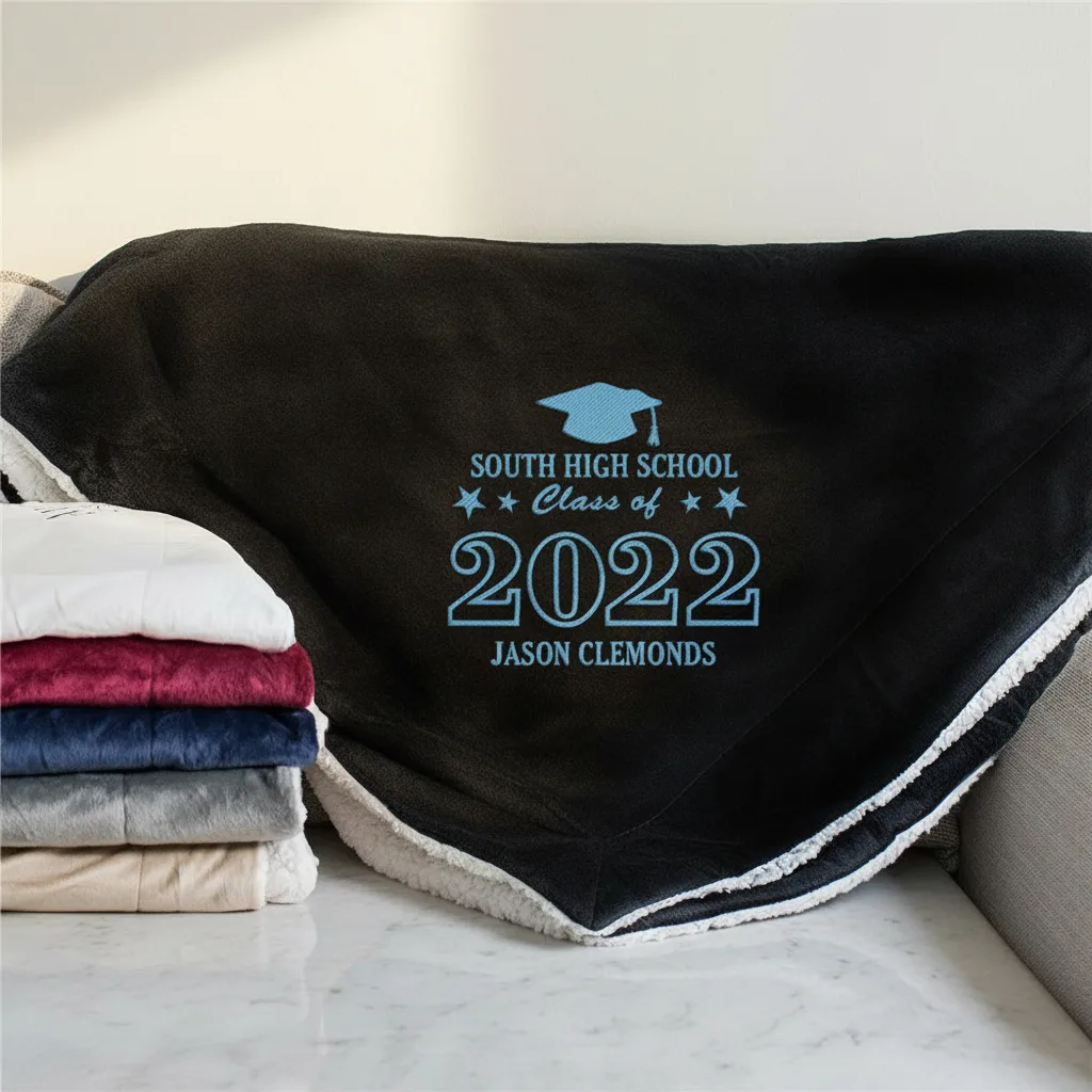 Personalized Graduate Sherpa Blanket