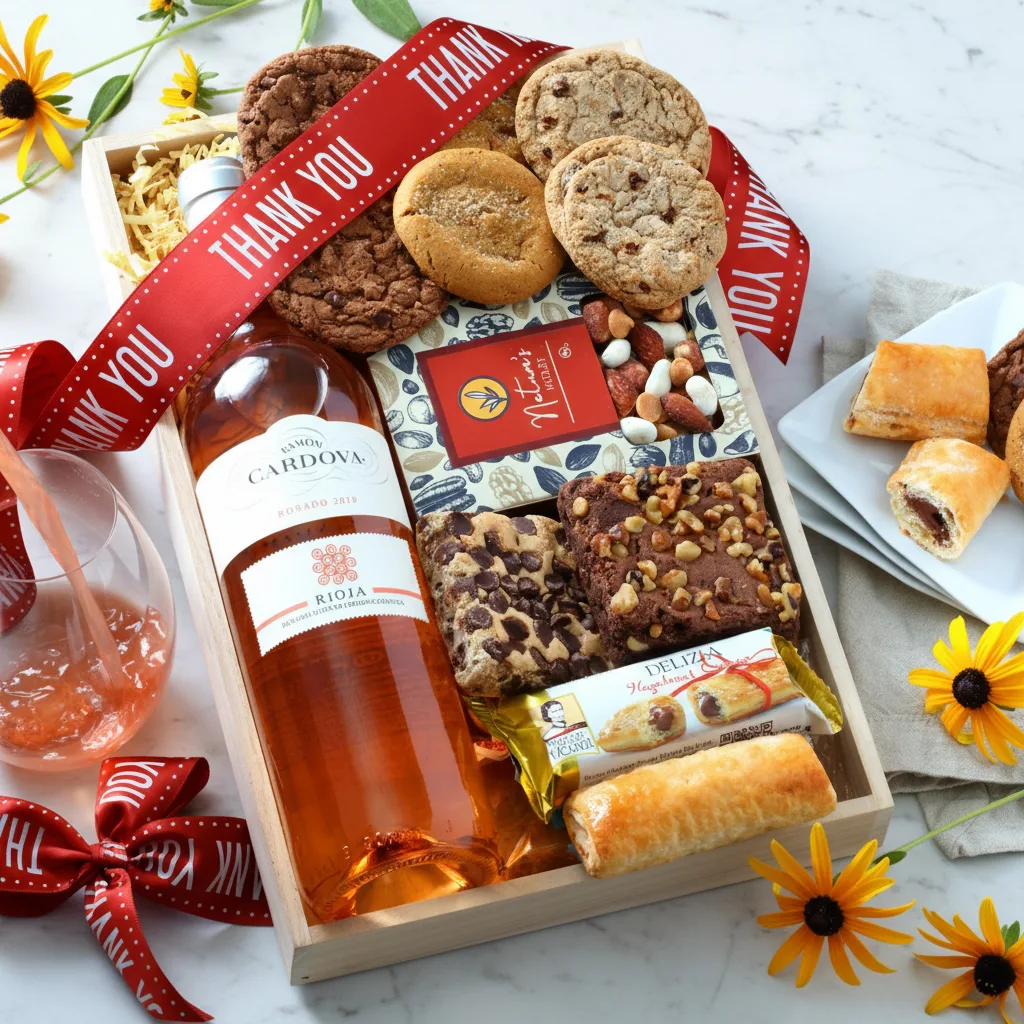 Rose Wine Thank you Gift Tray