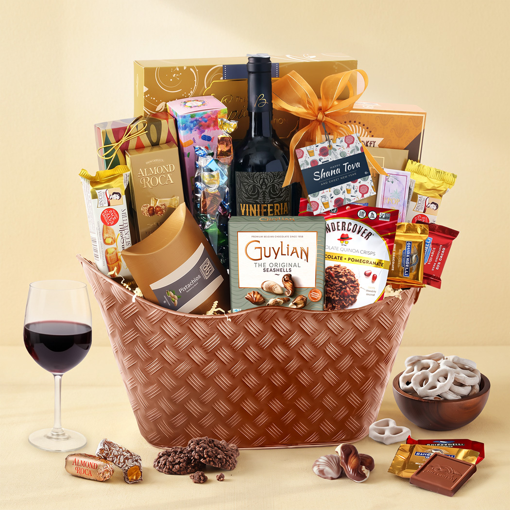 Sweet New Year Wishes Wine Basket