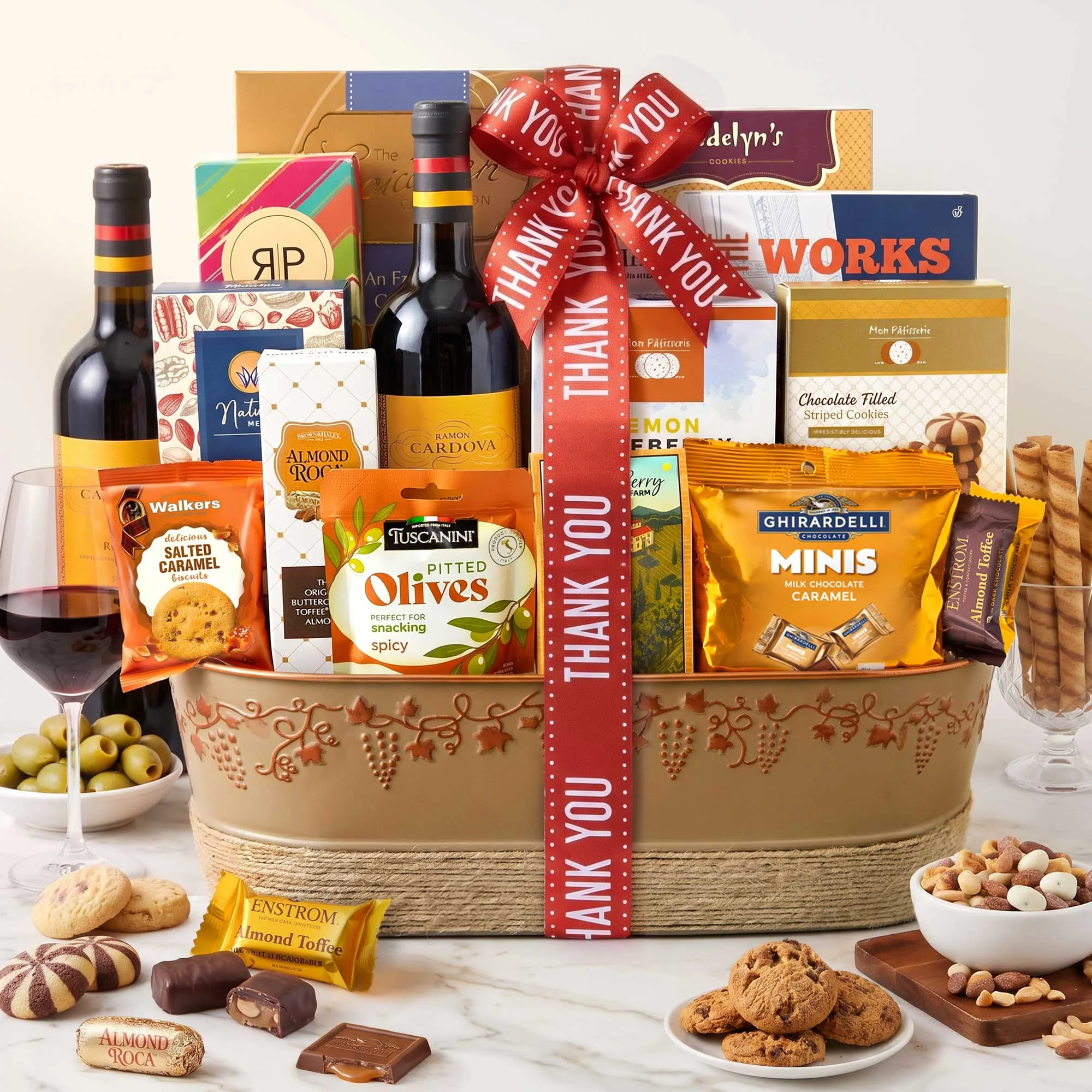 Thank You Wine Delights Gift Basket