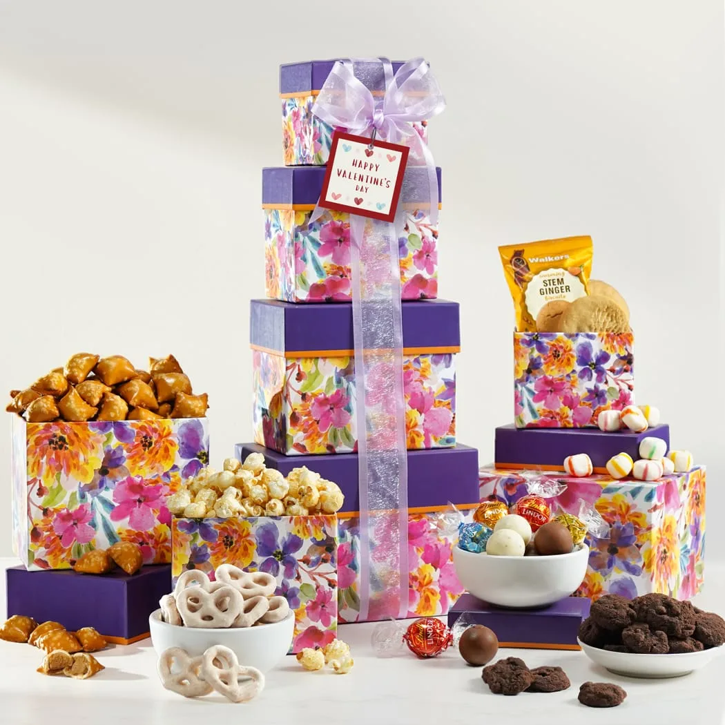 Valentine Day Sweets Gift Tower
