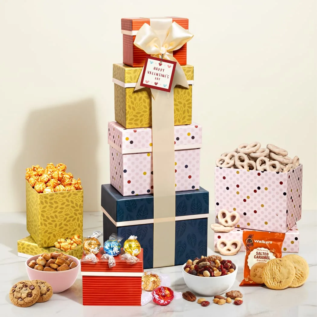 Valentines Day Sweets Gift Tower