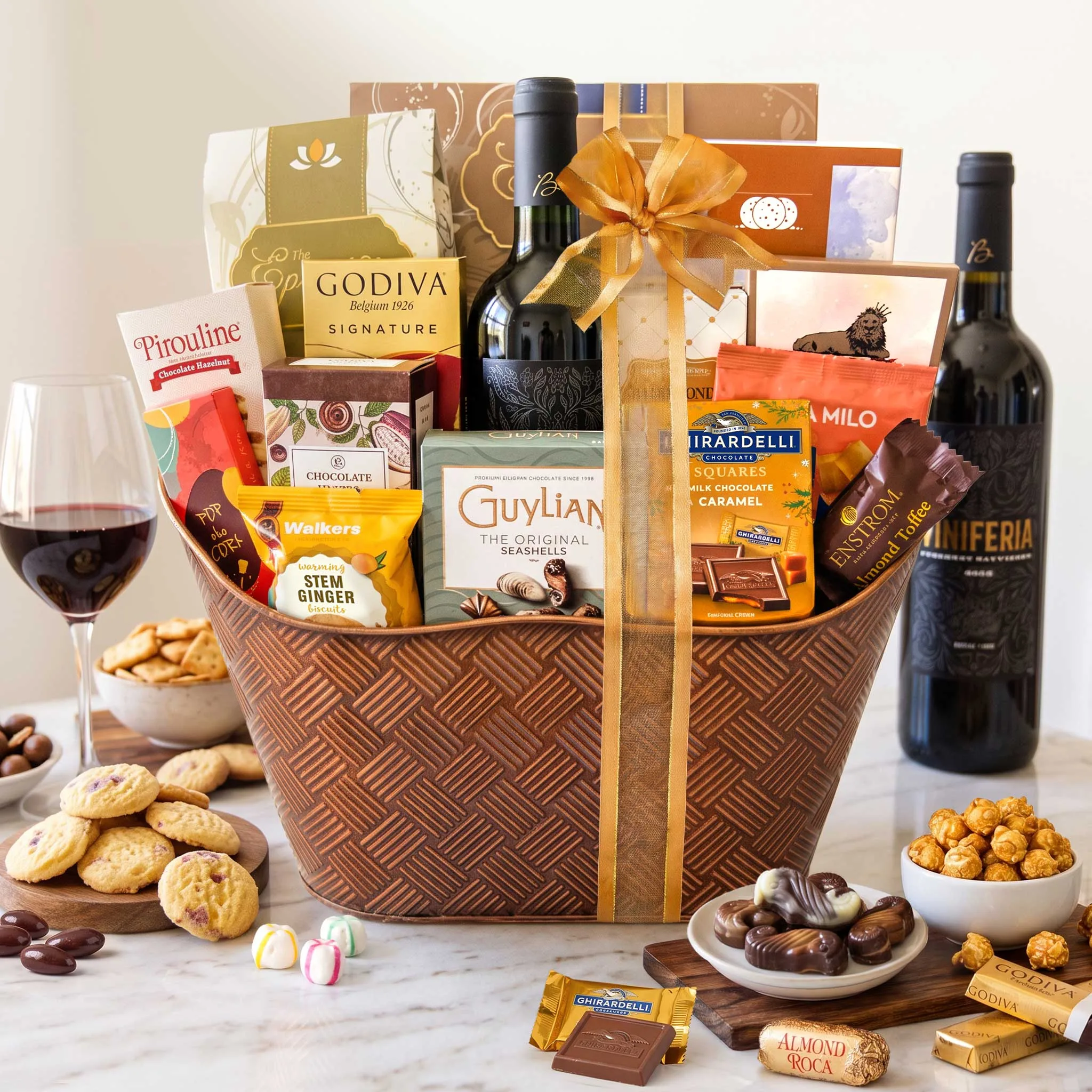 Warm Wishes Wine Gift Basket