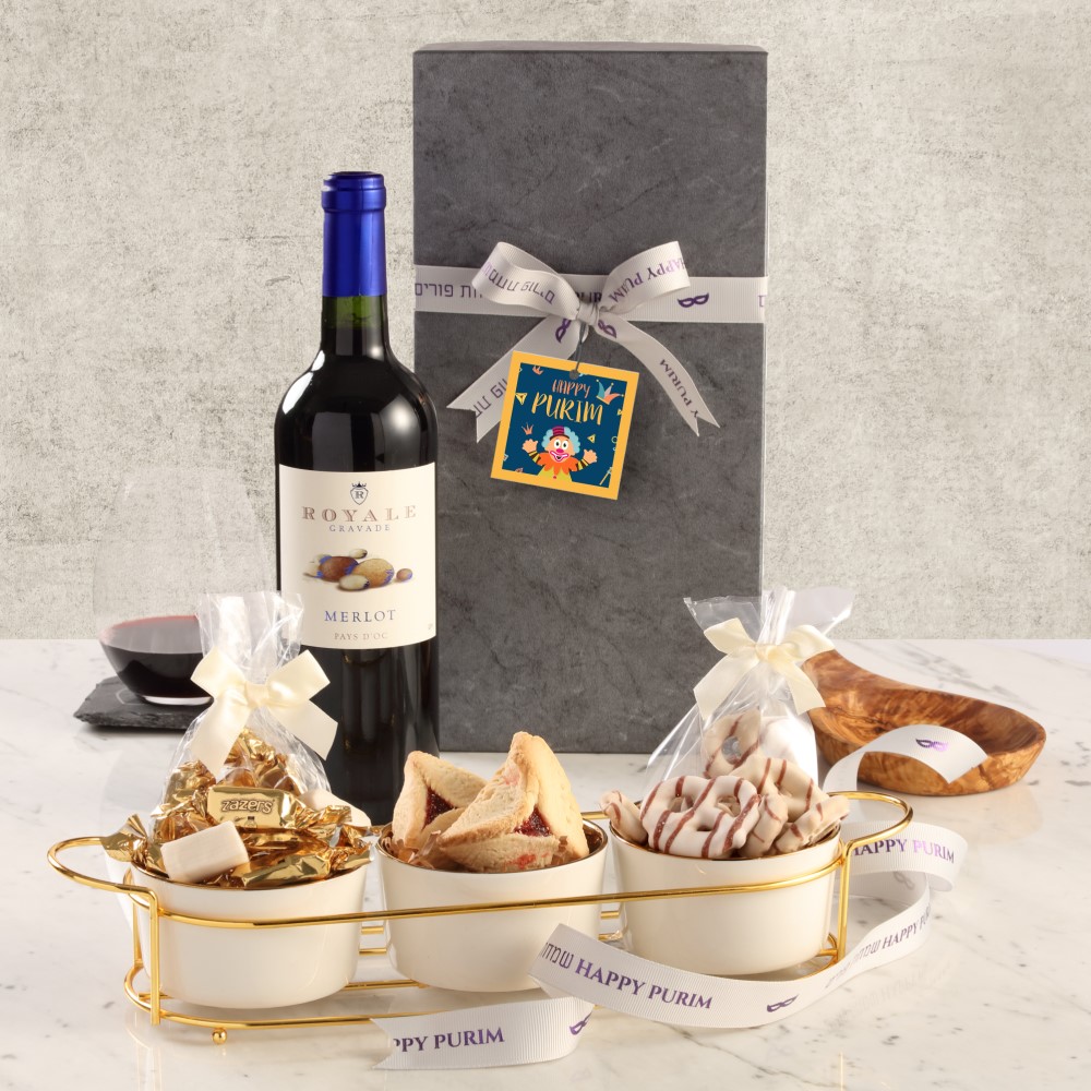 >3 Sectional Duet Purim Gift Box