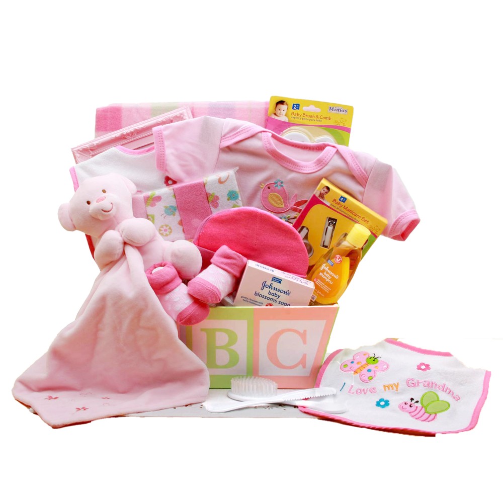 ABC Baby Girl Gift Basket by