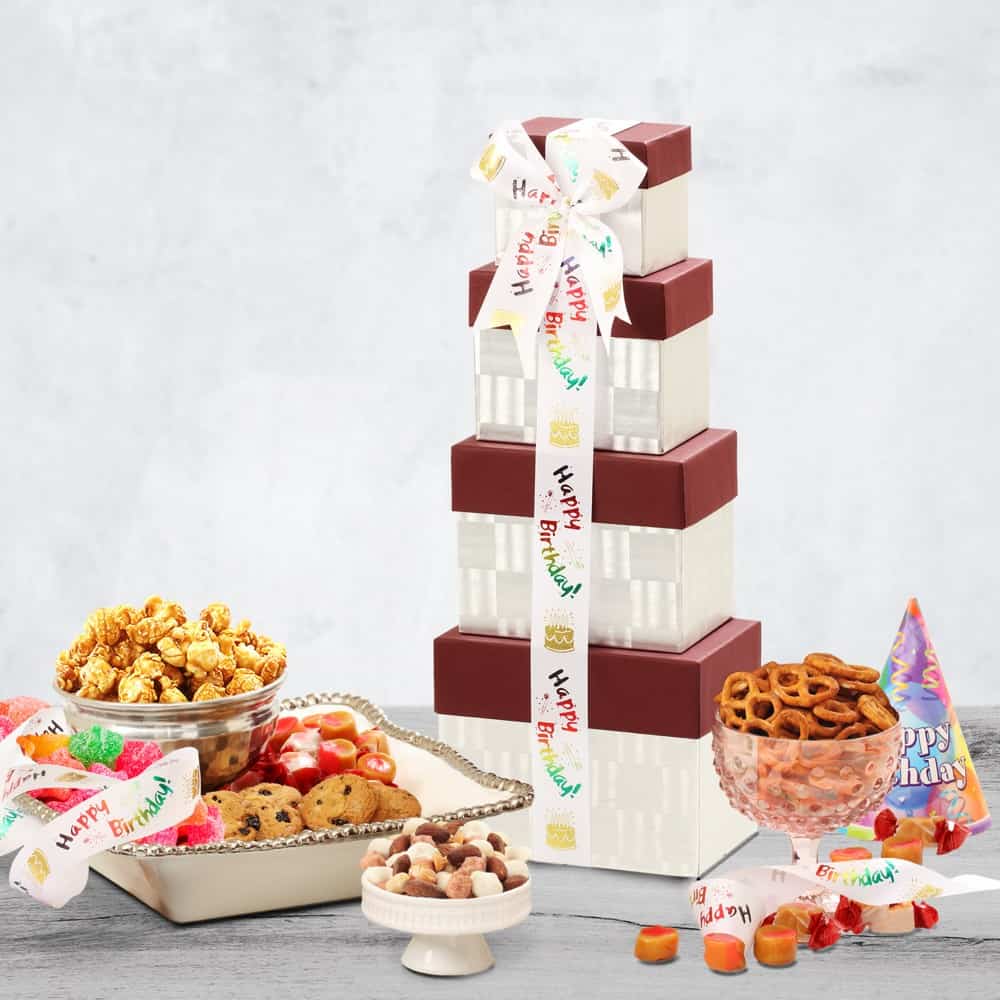 >Best Birthday Bash Gift Tower