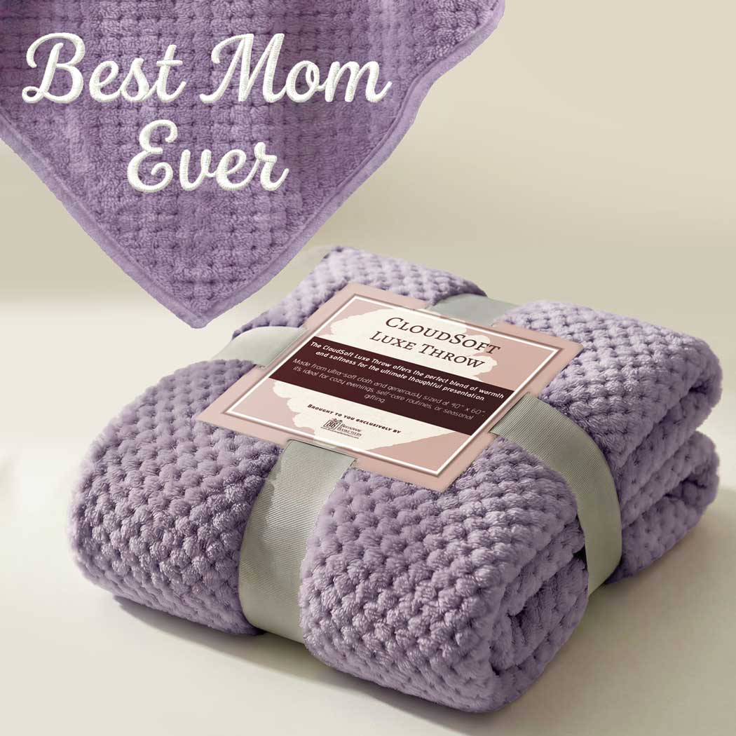 Best Mom Ever Violet Throw