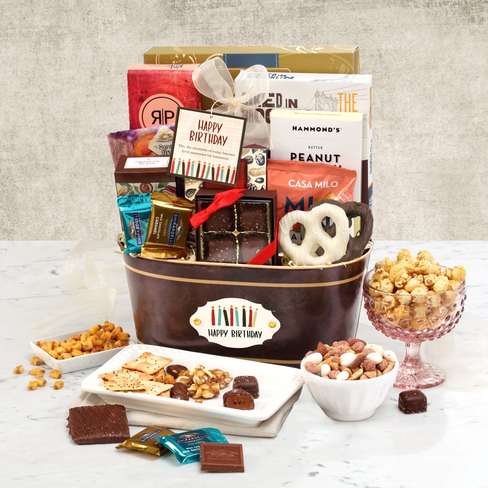 >Birthday Delights Gift Basket
