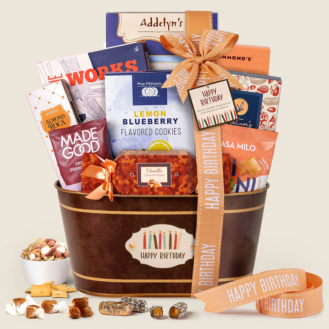 >Birthday Snacks Gift Basket