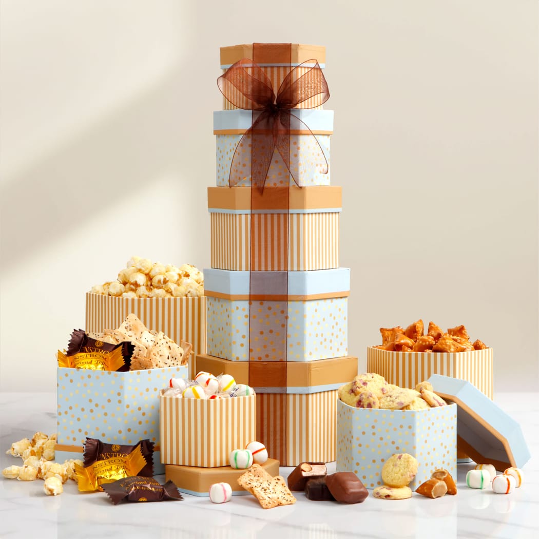 Celebration Gift Tower with Sweets Nuts and Chocolates