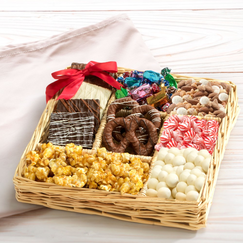 Happy Valentine's Day Chocolate, Caramel and Crunch Grand Gift Basket -  AA4056V