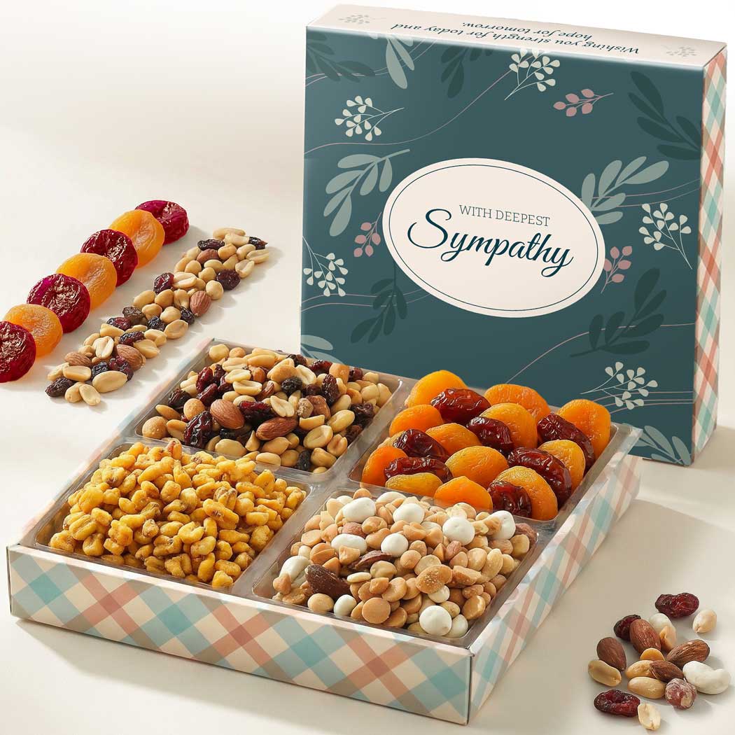 Condolences Hearty Dried Fruit & Nut Tray