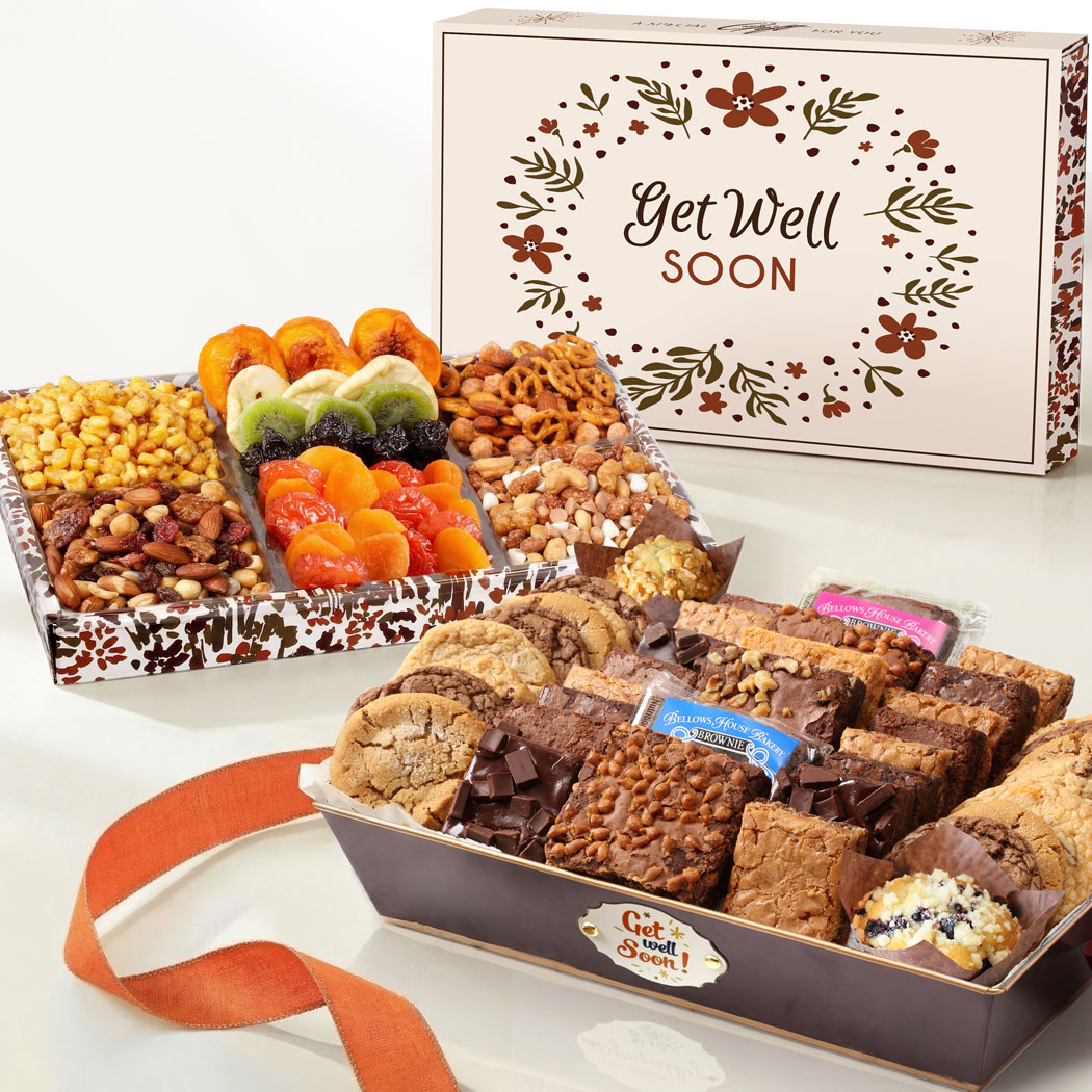 Deluxe Get Well Bakery & Dried Fruit Duo