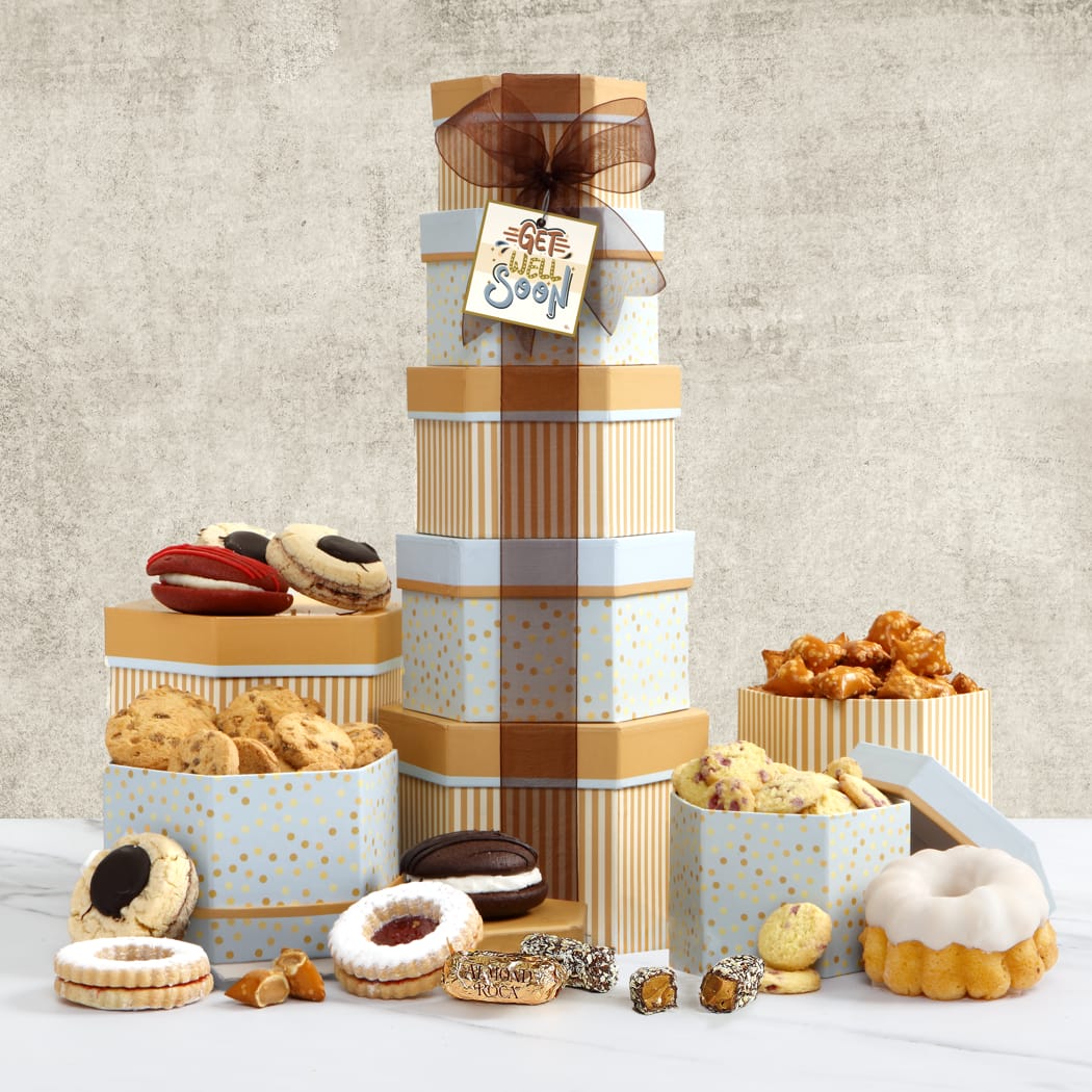 >Deluxe Get Well Bakery Gift Tower