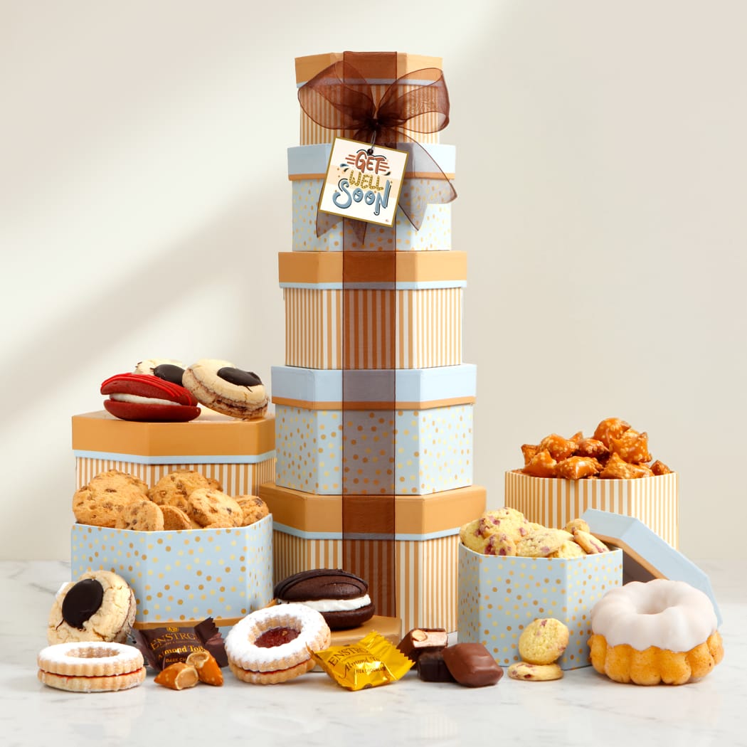 Deluxe Get Well Bakery Gift Tower