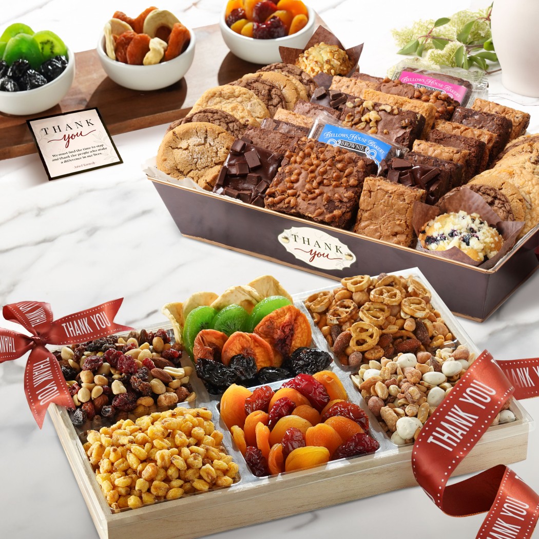 >Deluxe Thank You Bakery & Dried Fruit Duo