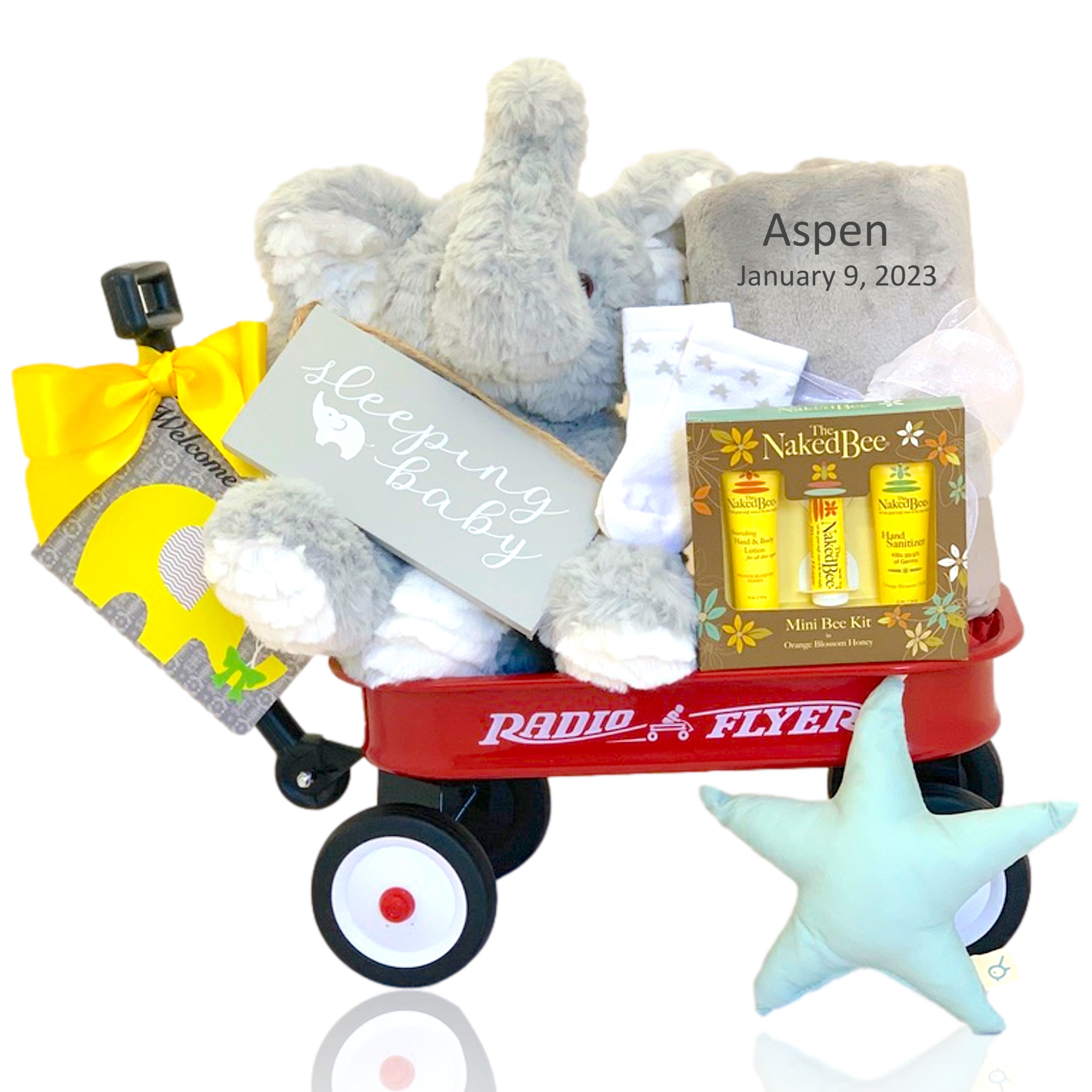 Elephant baby gift shop basket