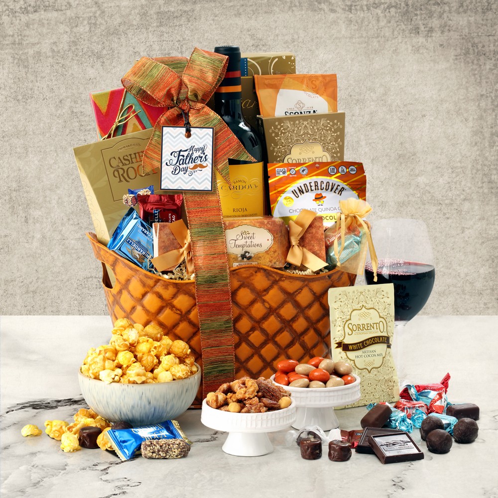>Fathers Day Premium Wine Basket