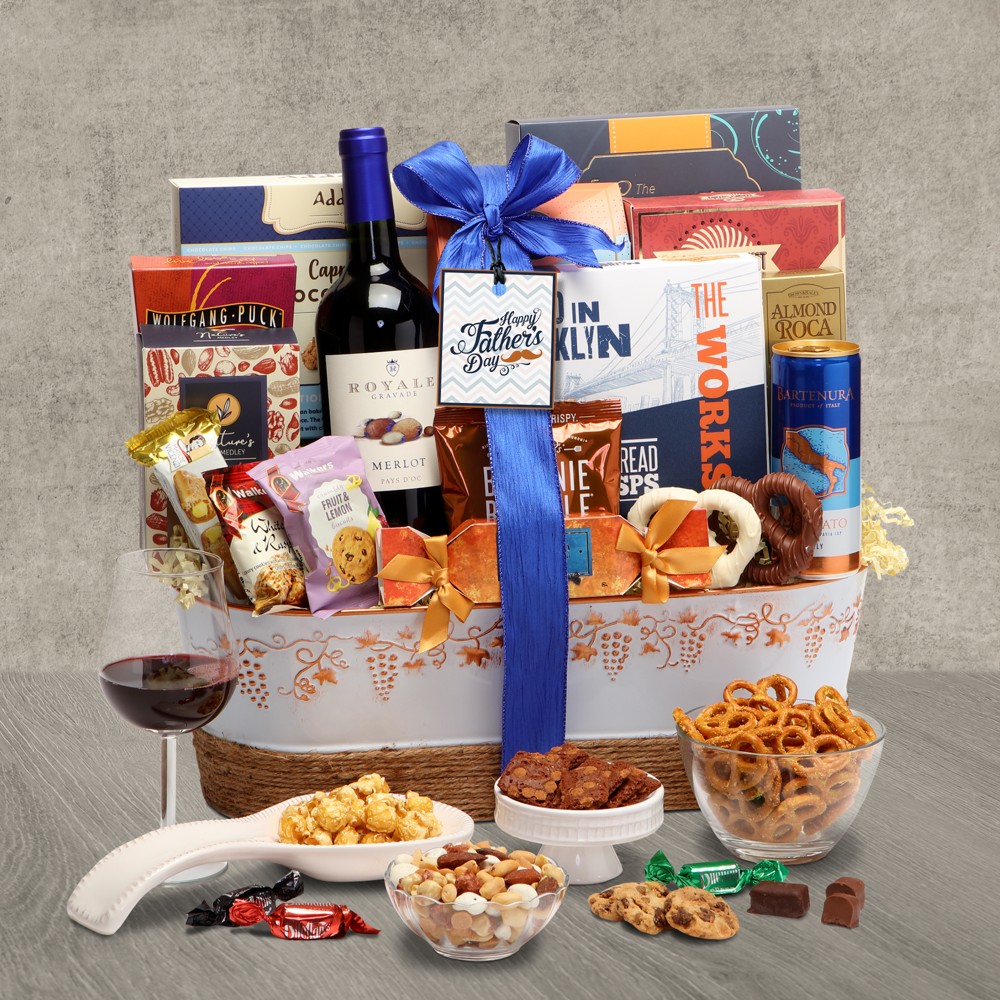 >Fathers Day Wine Duo Gift Basket