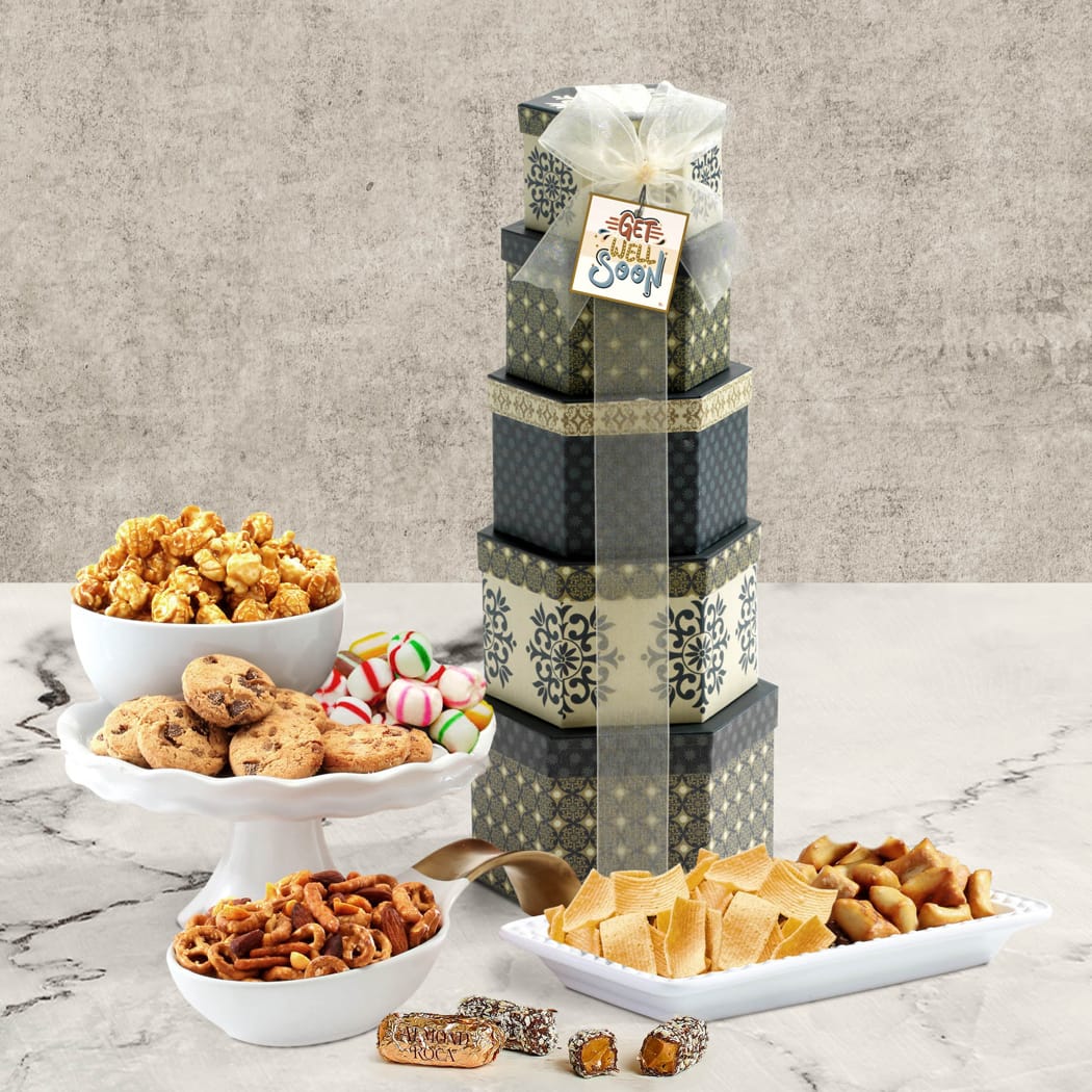 >Get Well Classic Gourmet Gift Tower