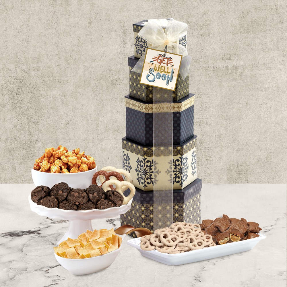 >Get Well Classic Gourmet Gift Tower