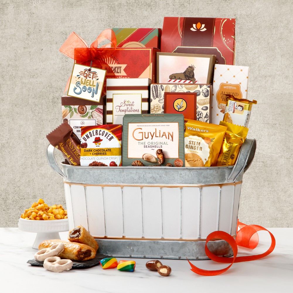 >Get Well Delights Gift Basket