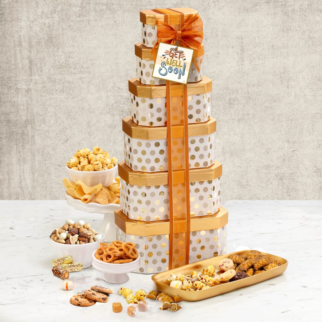 >Get Well Gourmet Gift Tower