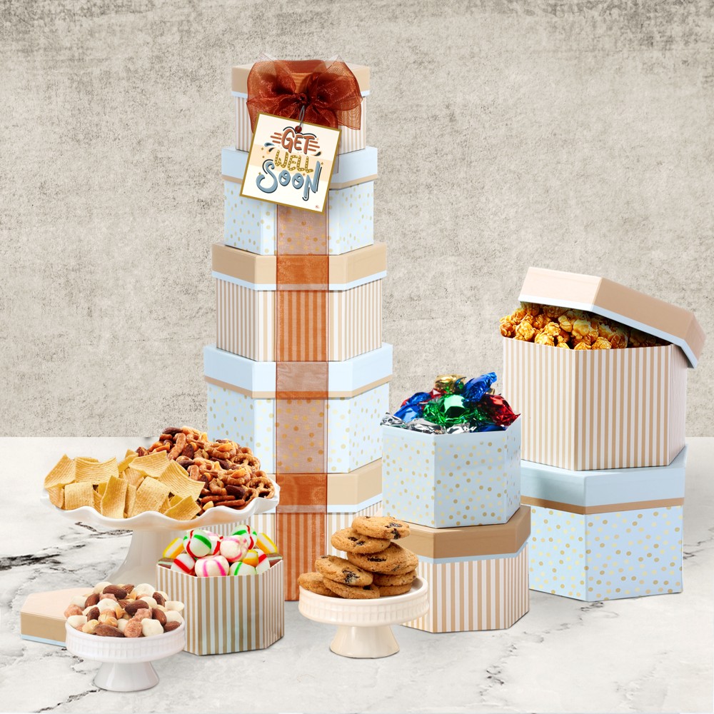 >Get Well Pastel Bloom Gift Tower