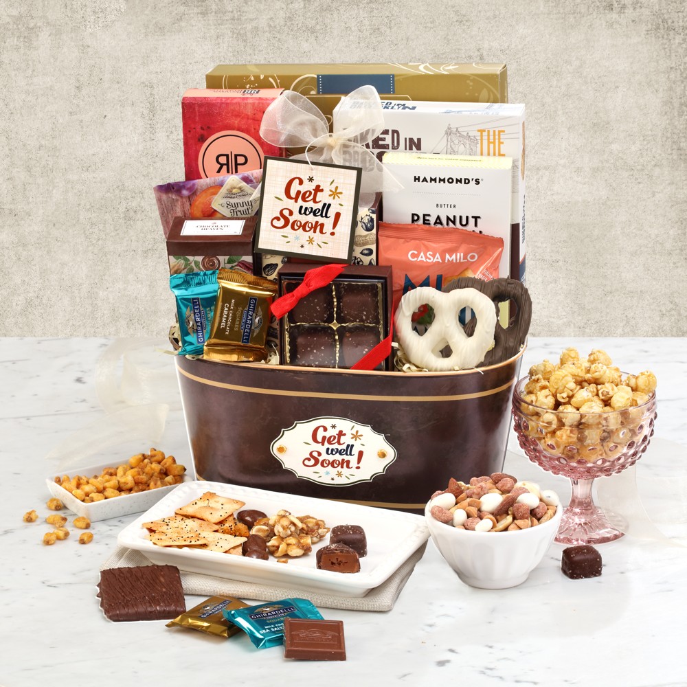 >Get Well Soon Delights Gift Basket