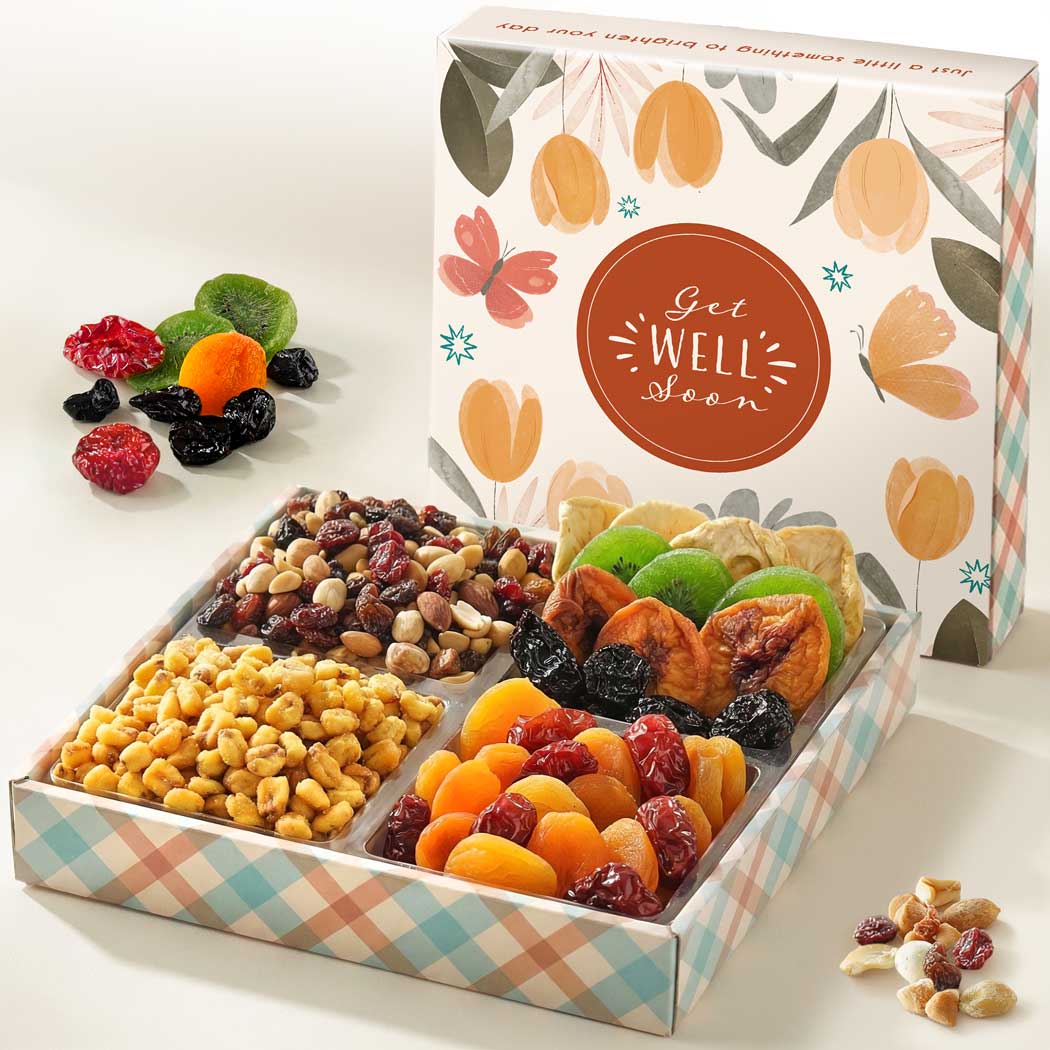 Get Well Soon Dried Fruit & Nuts Gift Tray